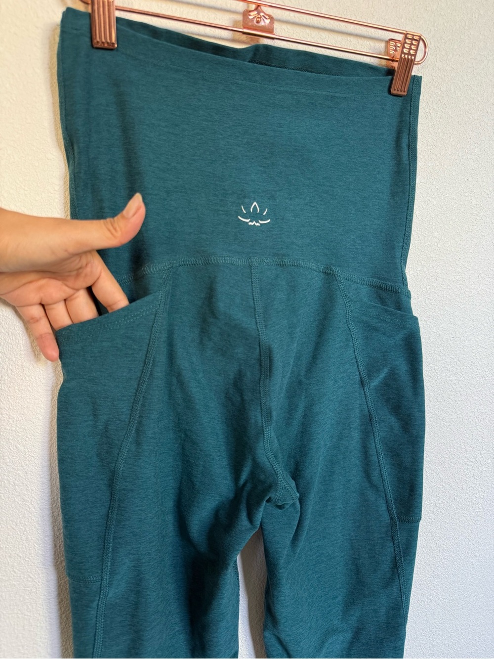 Beyond Yoga Beyond The Bump Maternity Leggings XS Teal High Waist - Picture 5 of 9